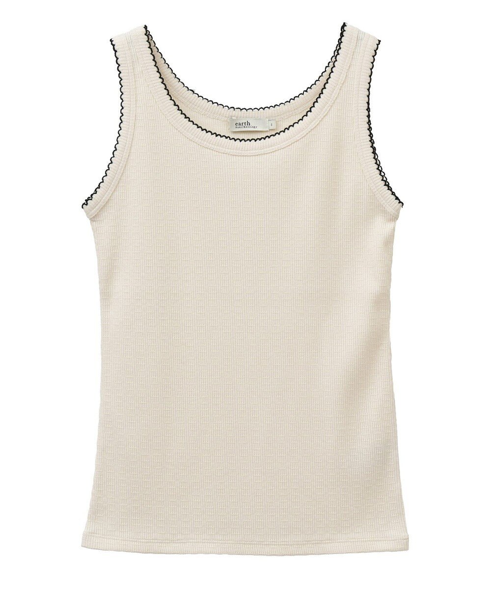 earth music&ecology ピコトリミングタンクトップ 