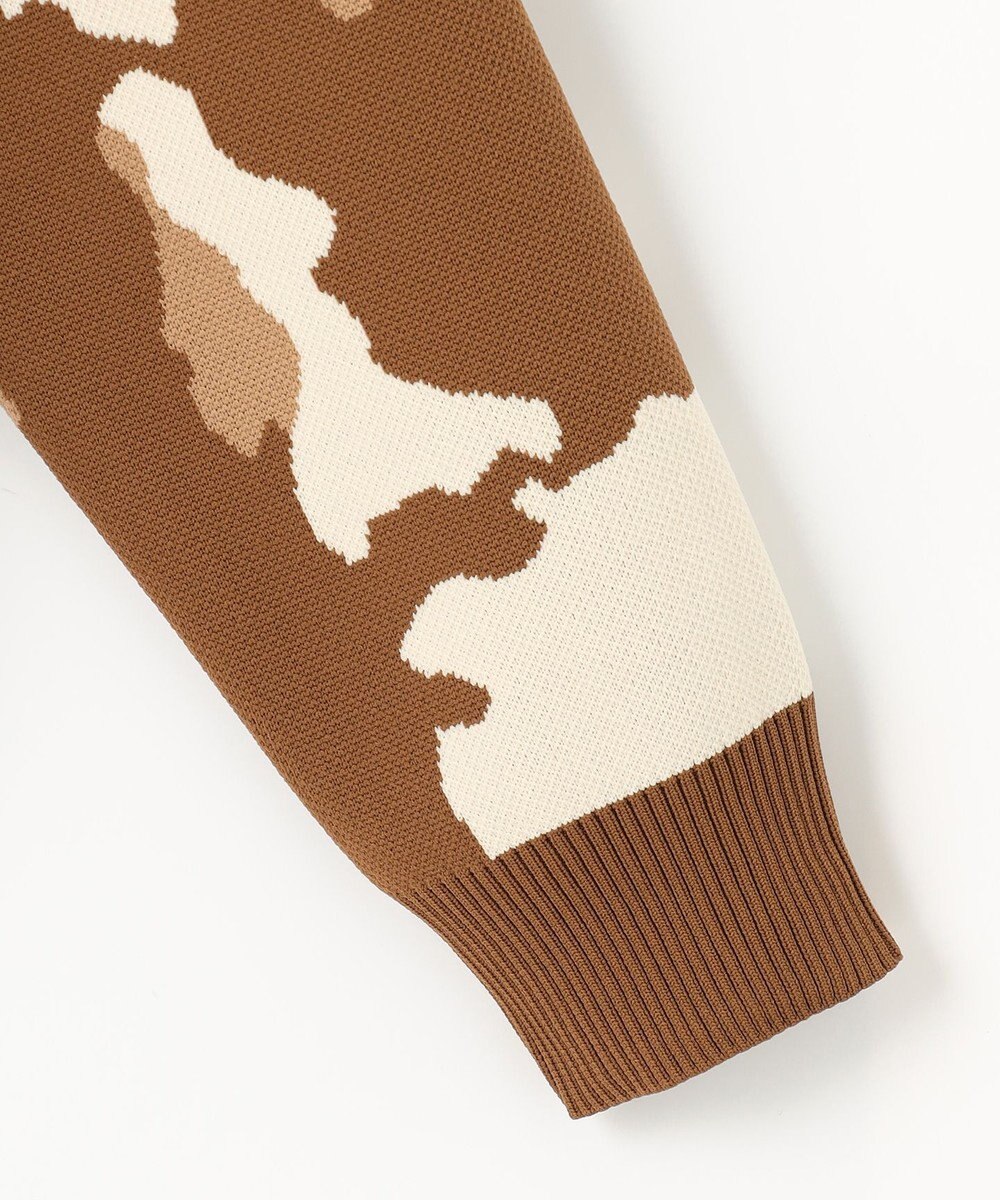 PW CIRCULUS 【WOMEN】ピント柄 ジップアップニットフーディ 