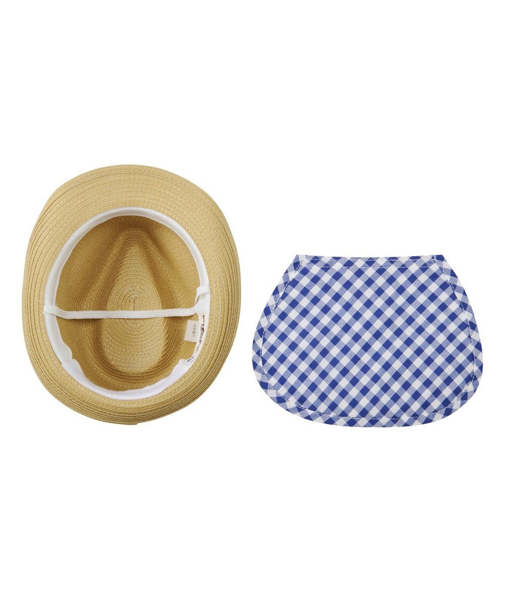 MIKI HOUSE HOT BISCUITS 【48-54cm】 麦わら風 中折れハット 