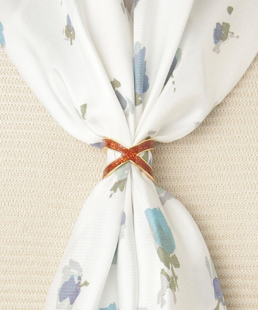 MOONBAT Luna Luce(ルナルーチェ)スカーフリング ラメ Cross お手持ちのスカーフを通すだけ ギフト 