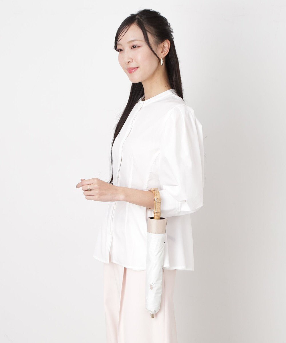 MOONBAT 【WEB限定/遮光率100%/遮熱/UV】POLO RALPH LAUREN（ポロ ラルフローレン）晴雨兼用日傘 ポロポニー ワンポイント刺繍  バイカラー 折りたたみ傘 楽折 