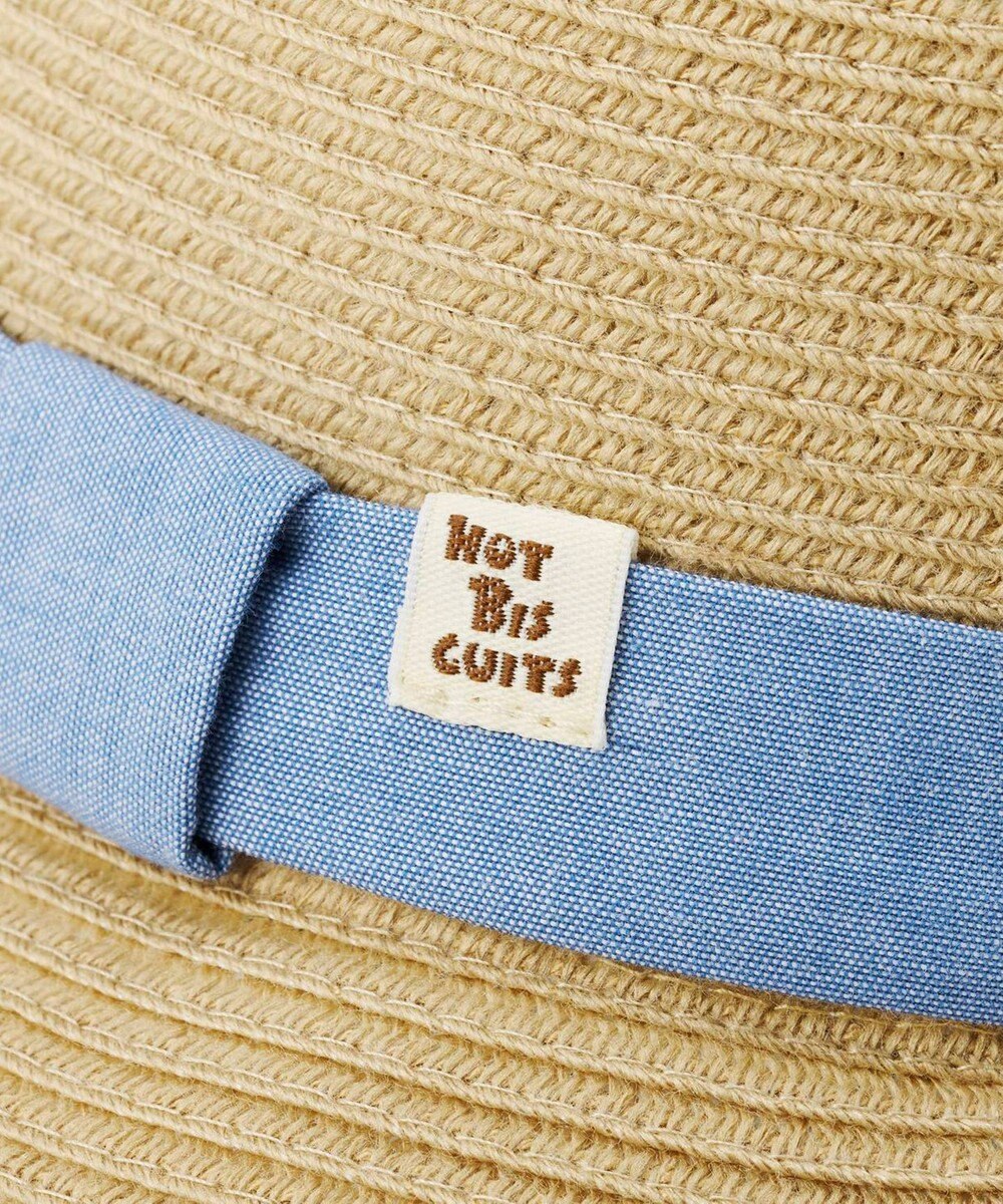 MIKI HOUSE HOT BISCUITS 【48-54cm】 麦わら風 中折れハット 