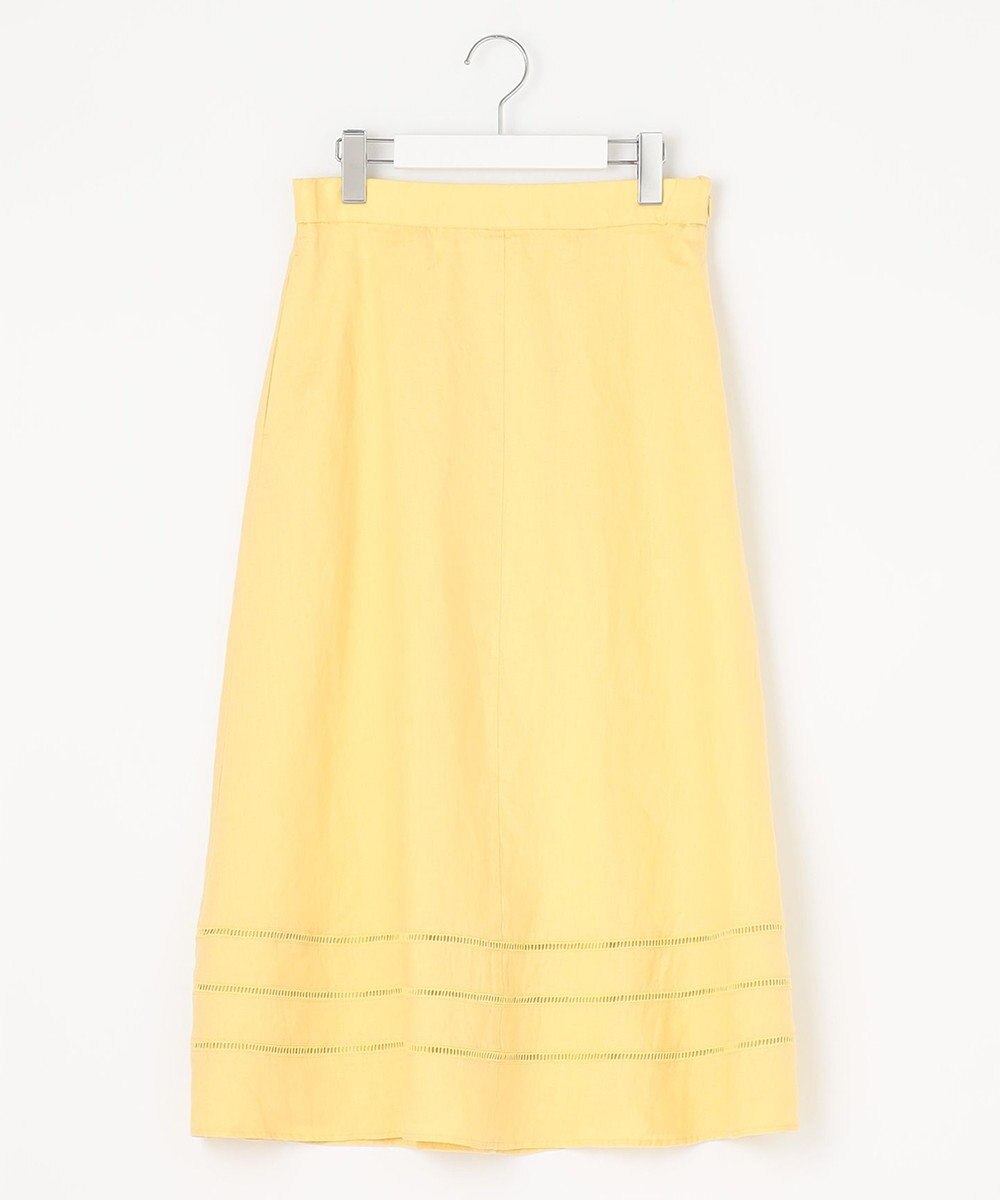 自由区 【XSサイズ～/洗える/セット可】エンブロイダリーリネン フレアスカート 