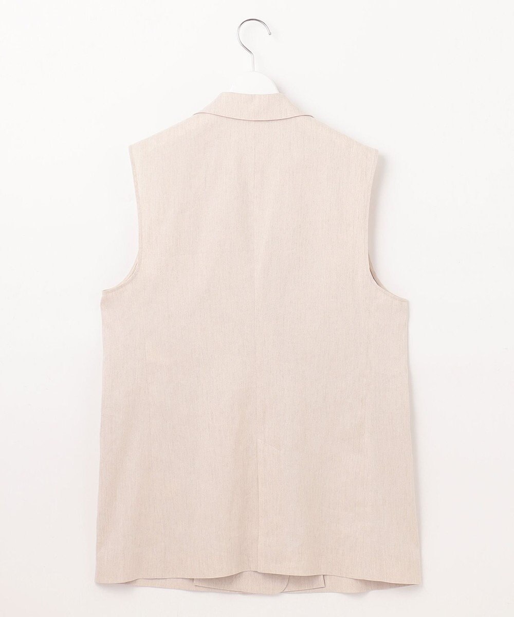 自由区 【セットアップ対応・洗える】リネンビスコースストレッチ ジレ 