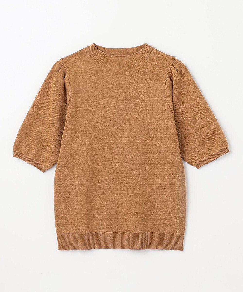 ANY 【マシンウォッシュ】モックネックパフスリーブニット 