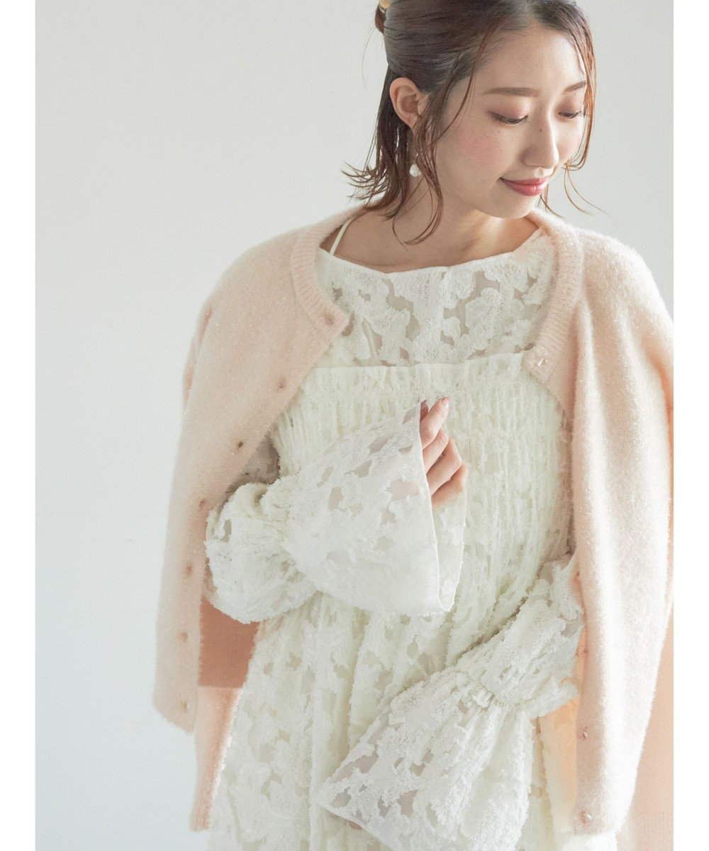 Te chichi 【宮本茉由着用】カットジャガードチュニックブラウス 