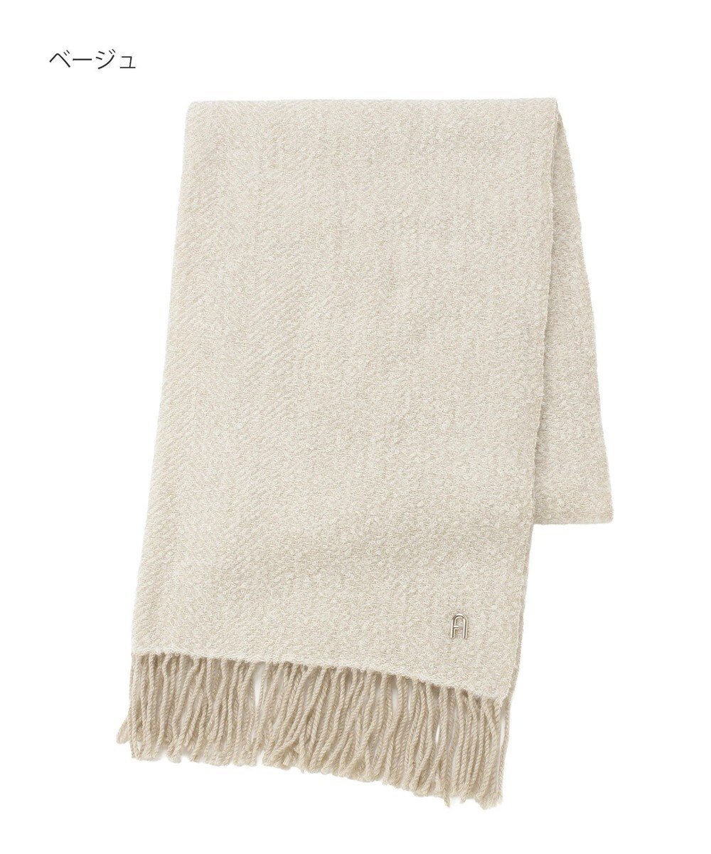 MOONBAT FURLA(フルラ）ループヤーン ツイード調ラメ入り ストール アルパカ混 日本製 