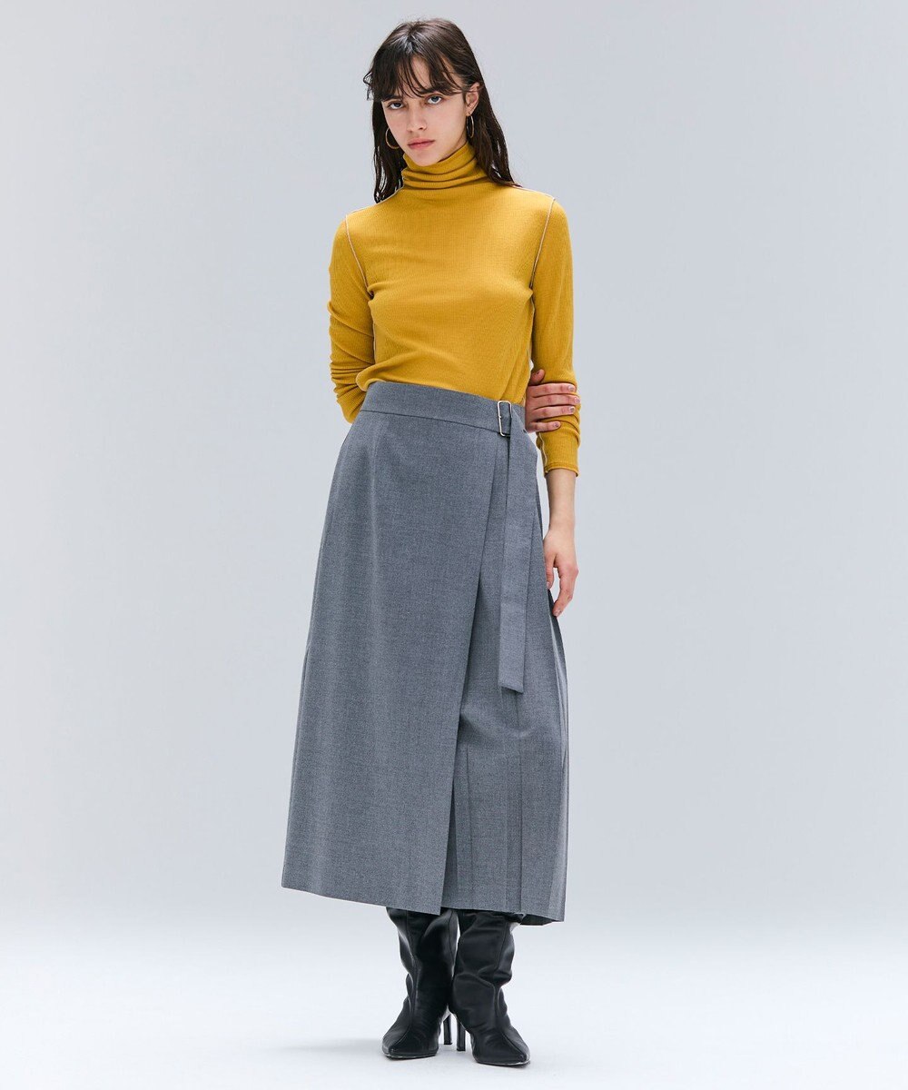 BEIGE， 【セットアップ対応・洗える・BAILA 11月号掲載】ZEPHYR / ウールライクアシンメトリープリーツスカート 