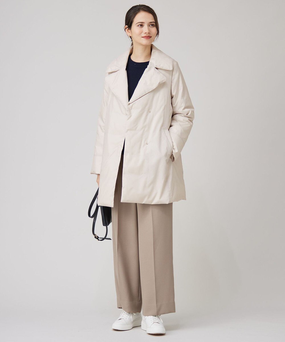 自由区 S 【撥水加工・洗える】ステッチレスダウン コート 