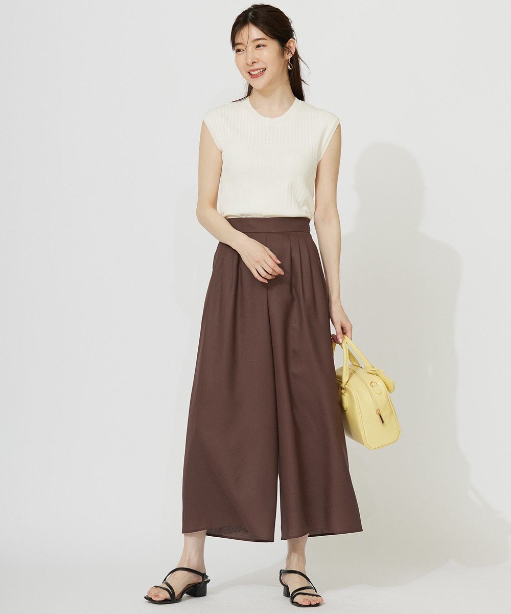 ANY SIS L 【洗える】レーシ－ディテールフレンチ ニット 