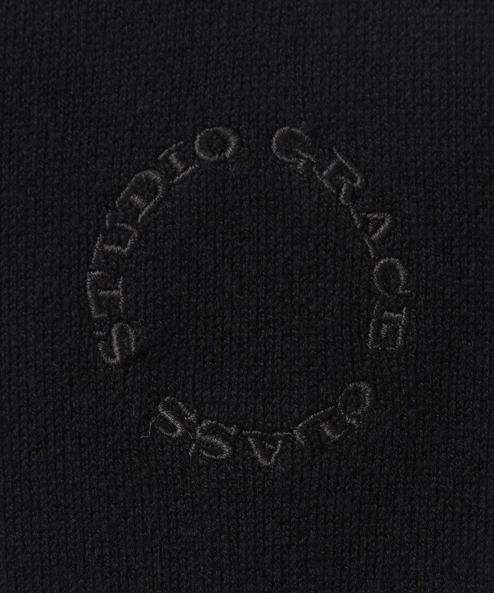 GRACE CONTINENTAL ロゴ刺繍ニットパーカー 