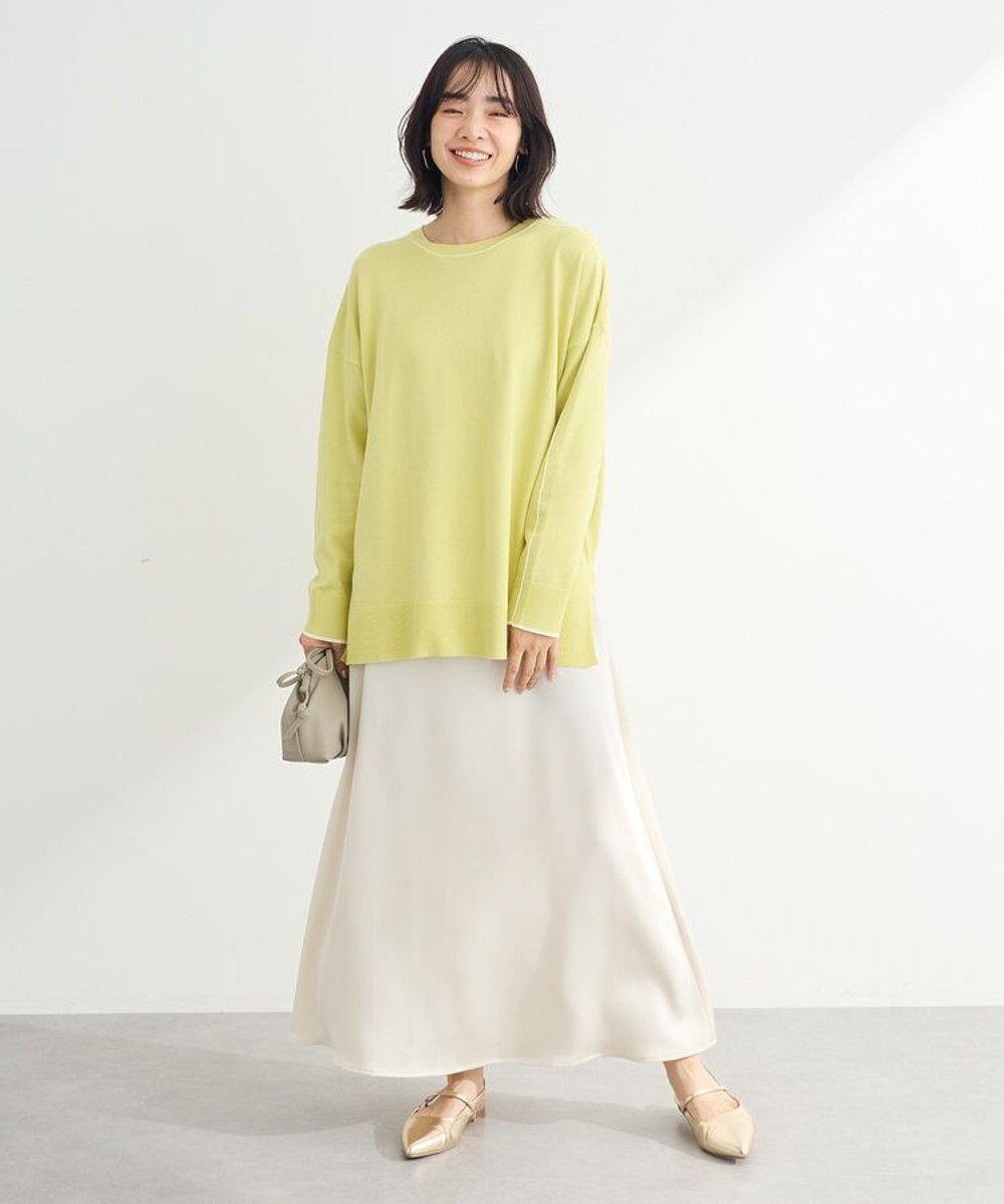 Green Parks アンチピリングライン入りニットプルオーバー 