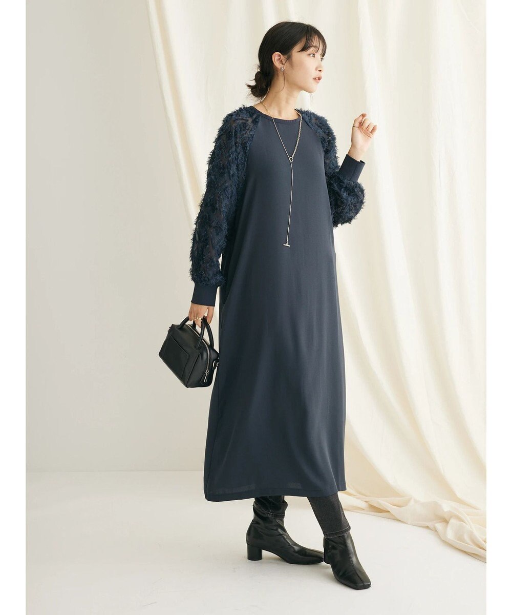 CRAFT STANDARD BOUTIQUE 袖ジャガードラグランワンピース 