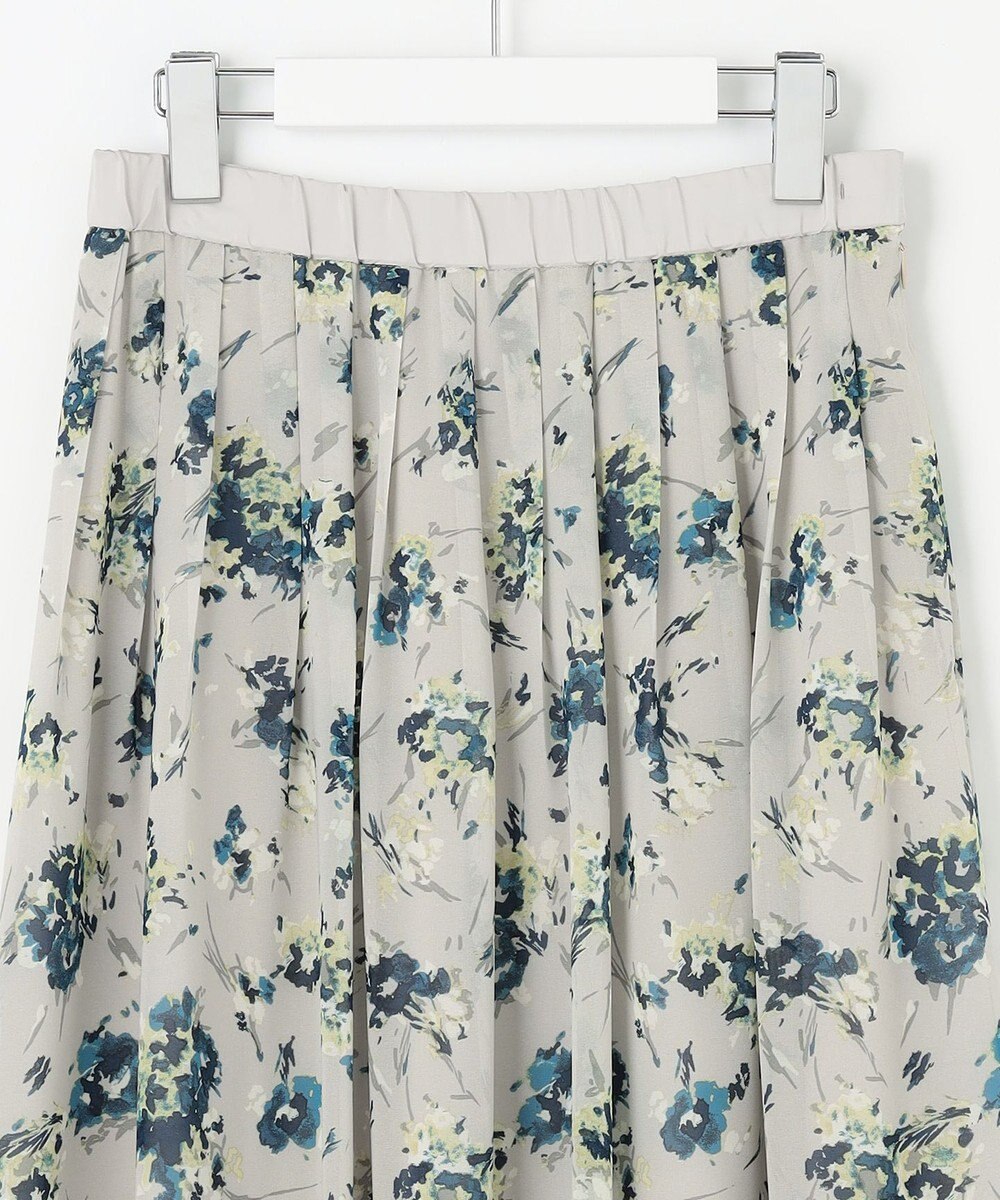 自由区 L 【洗える】オータムダリアプリント スカート 