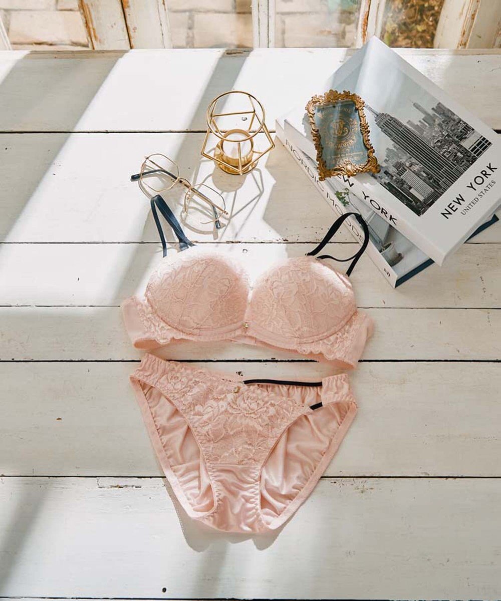 San-ai Resort（三愛水着楽園） 【northerly bra フィットシリーズ 谷間メイク】 Wストラップ ブラジャー＆ショーツSet B～Fカップ 