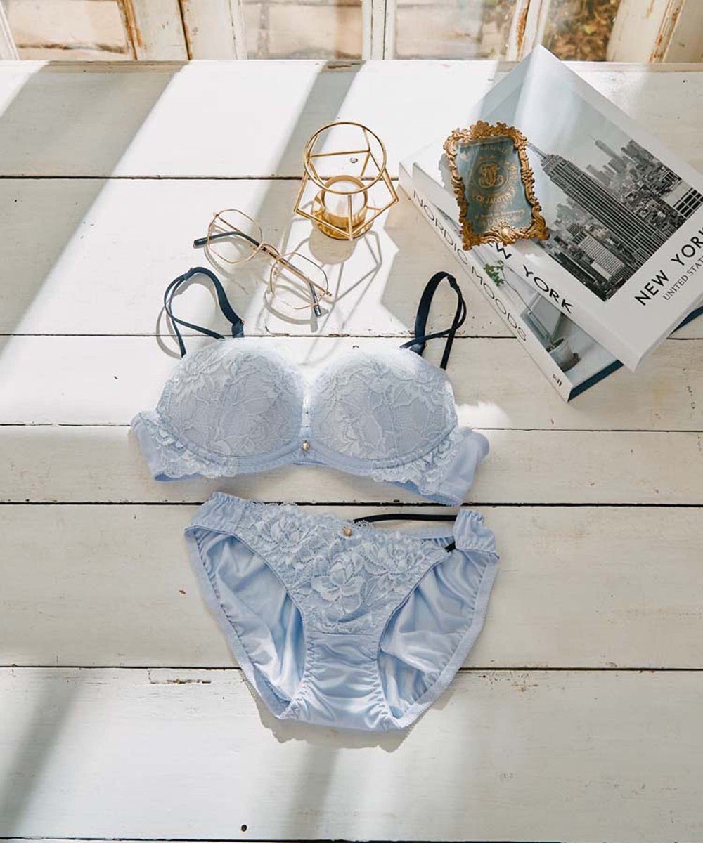 San-ai Resort（三愛水着楽園） 【northerly bra フィットシリーズ 谷間メイク】 Wストラップ ブラジャー＆ショーツSet B～Fカップ 