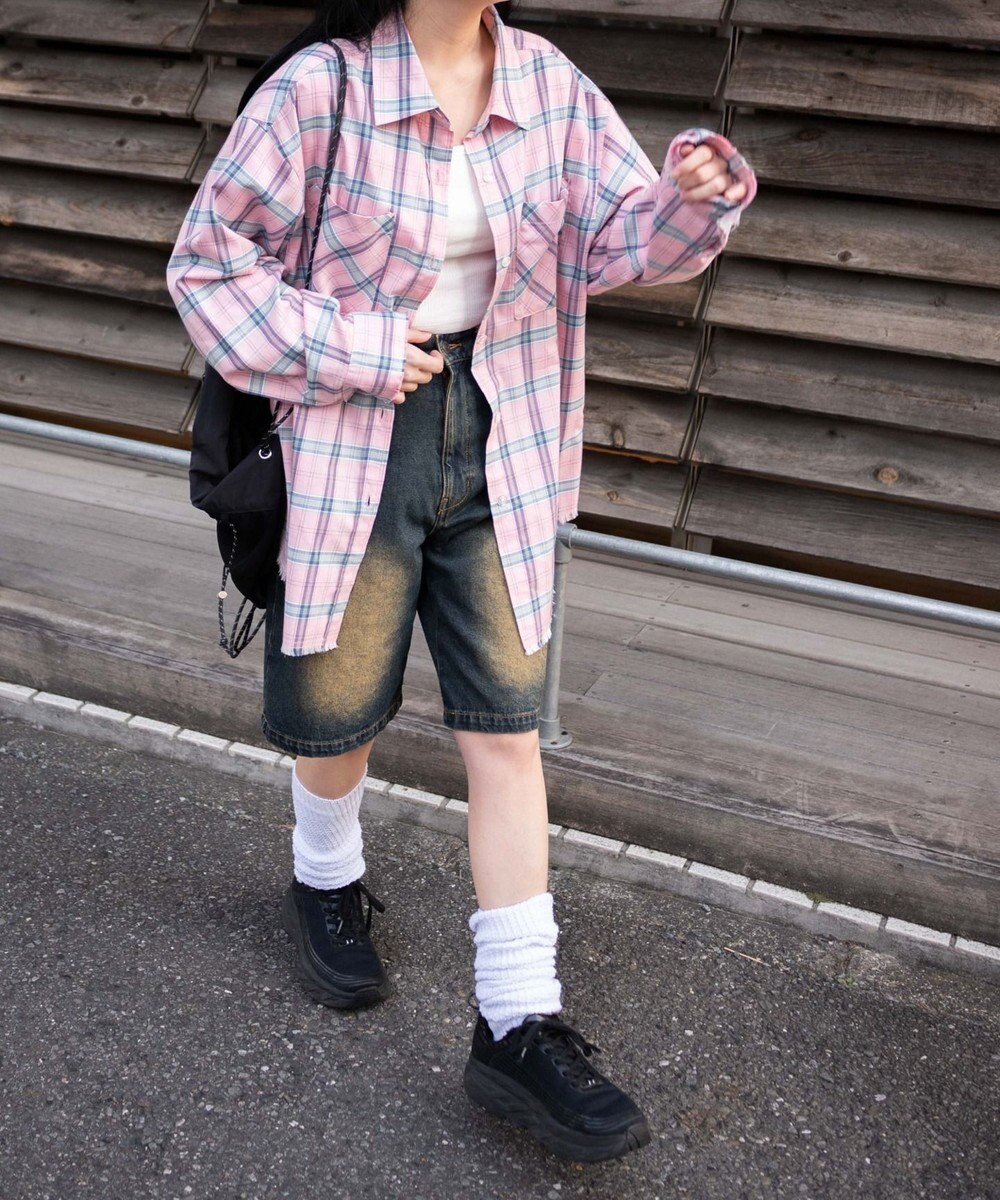 WEGO チェックBIGシャツ 