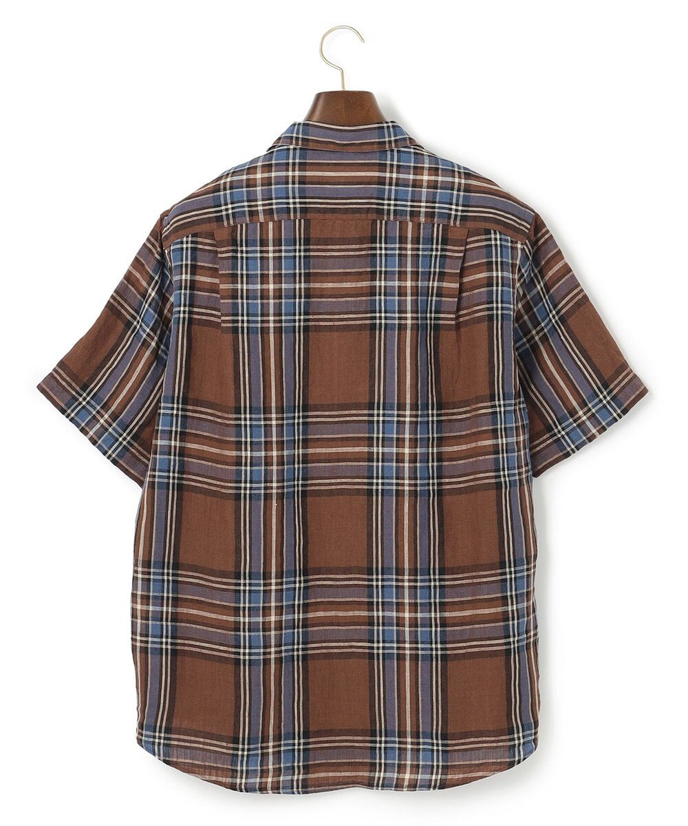 J.PRESS MEN フレンチリネンビッグチェックシャツ 