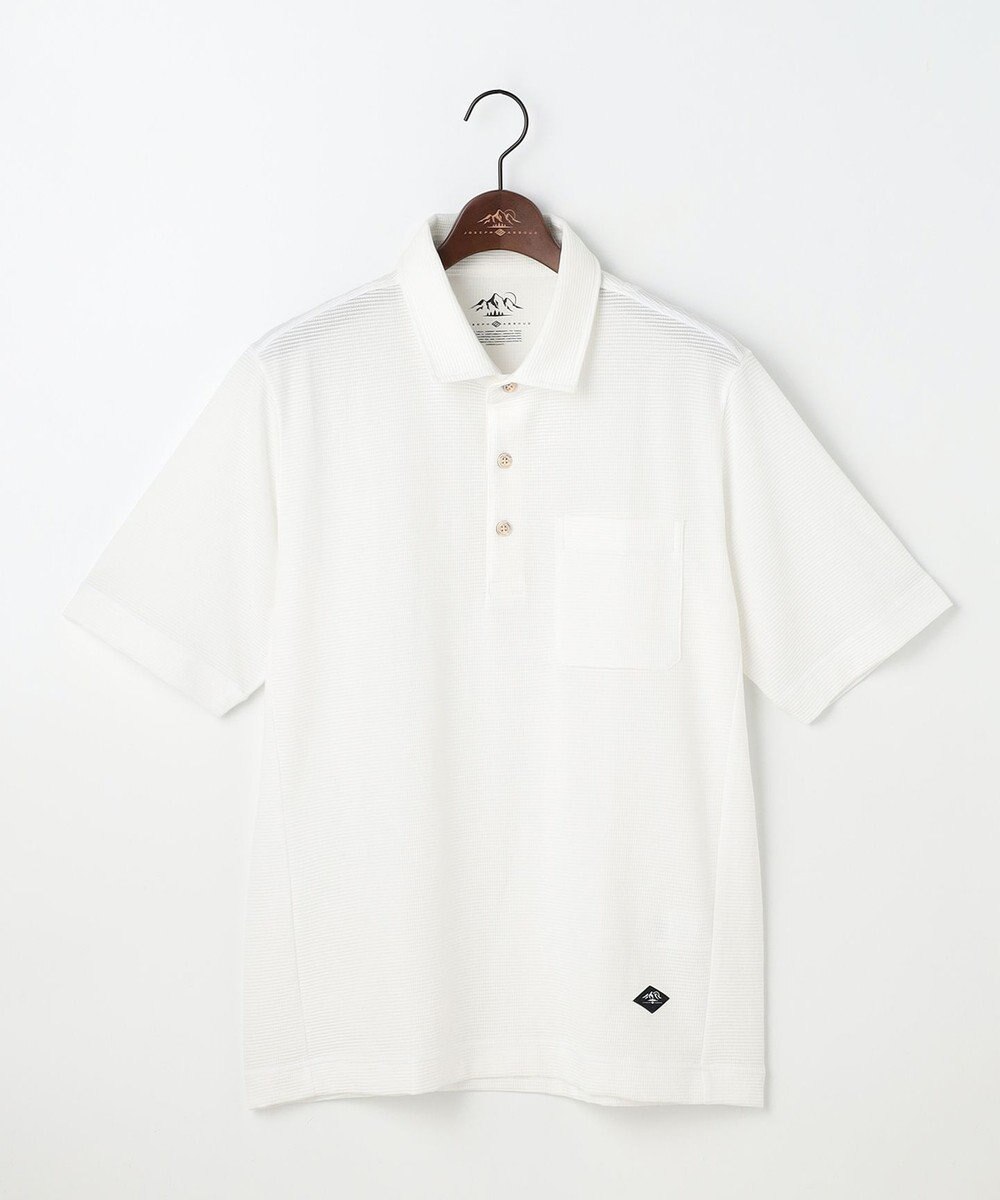 JOSEPH ABBOUD MOUNTAIN 【ゆったり】グリットワッフル　アウトドアポロ シャツ 