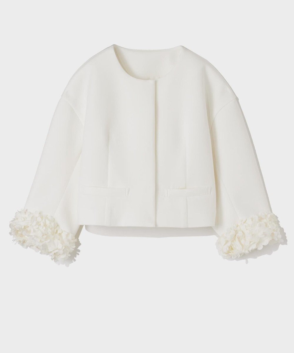 GRACE CONTINENTAL フラワーチュール切替ジャケット 