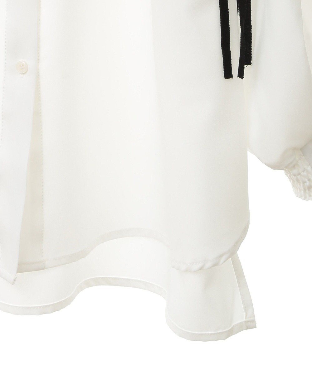 YECCA VECCA ニットレイヤードリボンシャツ 