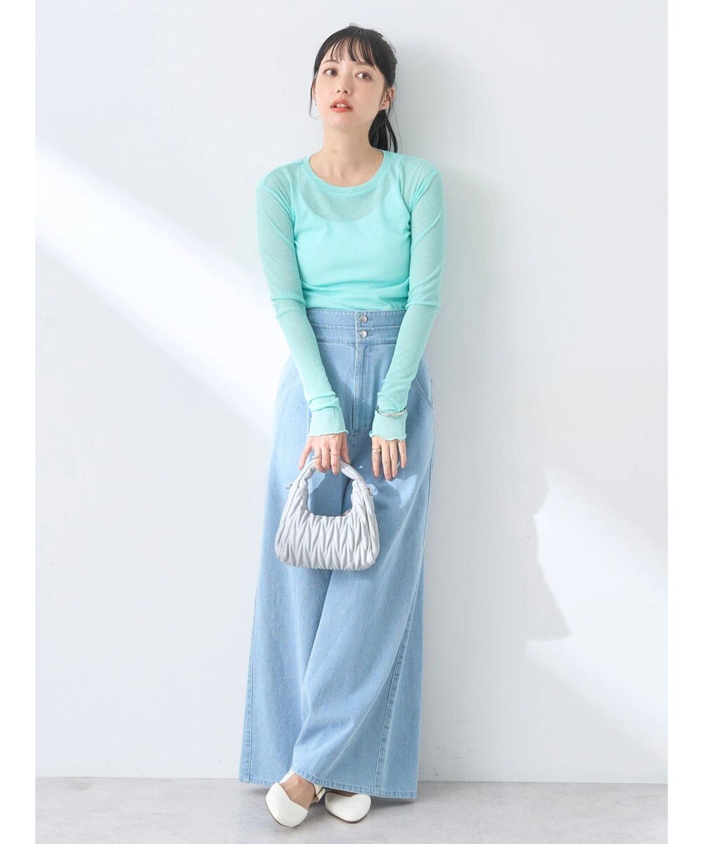 earth music&ecology シアーリブロゴ刺繍プルオーバー 