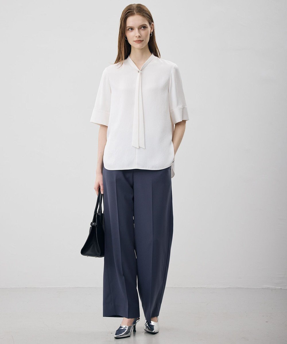 ICB L 【CLASSY.掲載・新色追加・WEB限定カラーあり】FluidBackSatin ワイドパンツ 