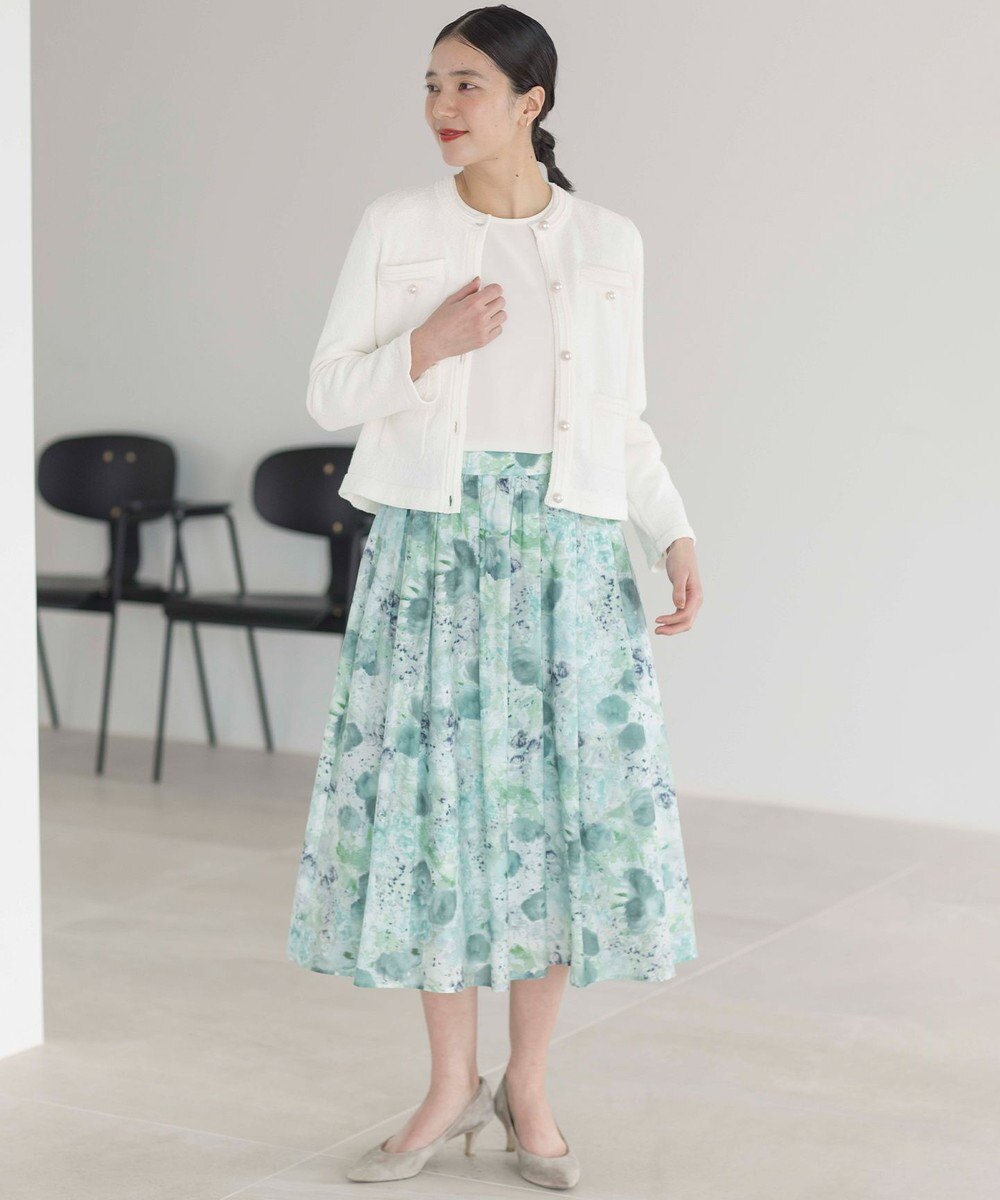 組曲 ミニブークレーツイードニットジャケット 