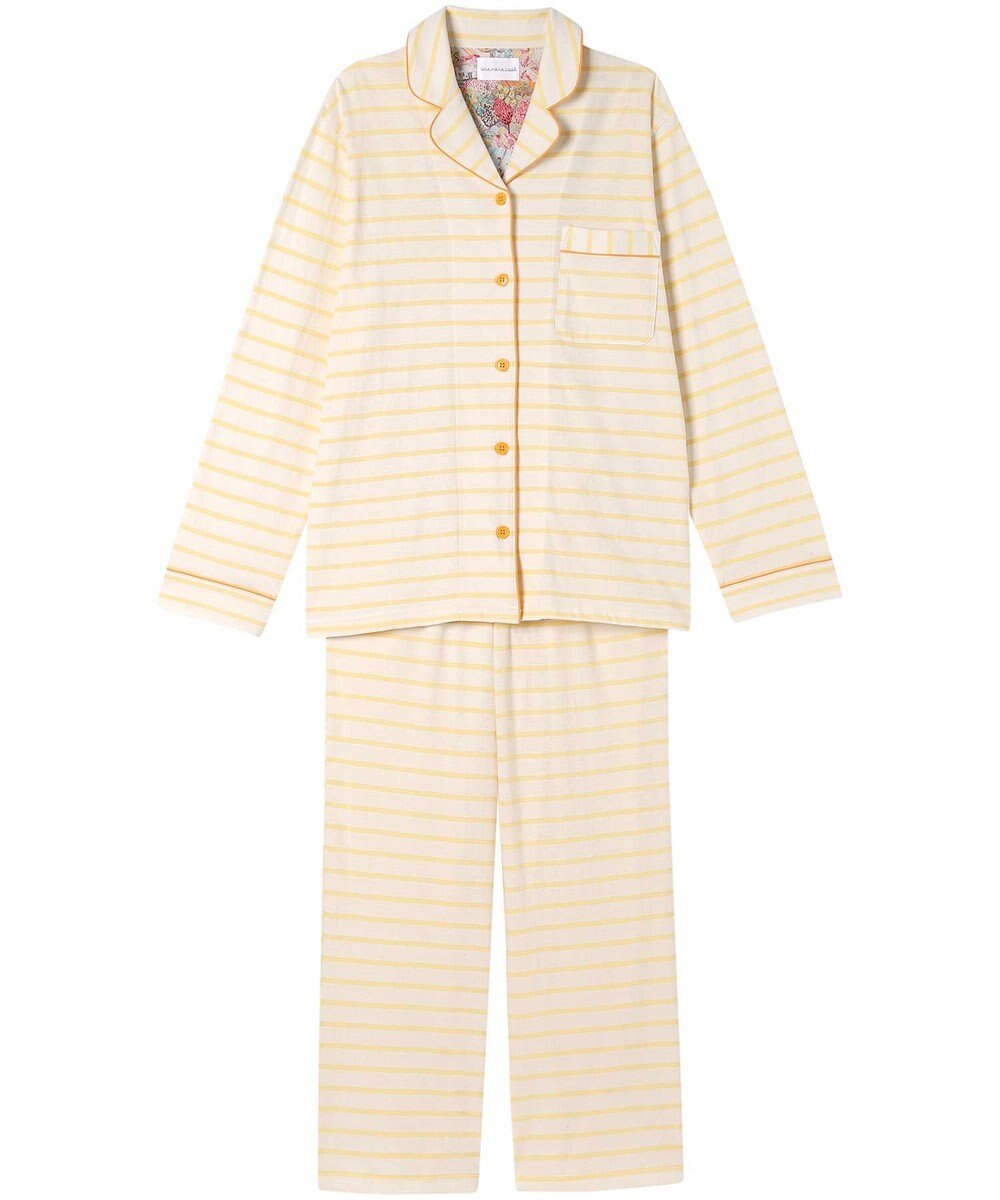 une nana cool 【綿100%】コットンボーダーパジャマ MADE WITH LIBERTY FABRIC 