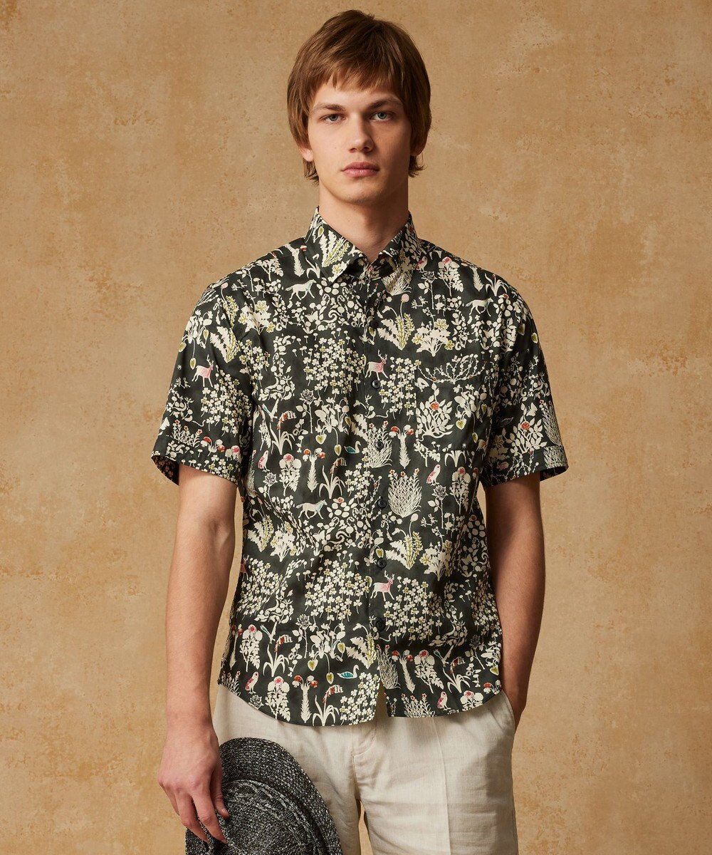 JOSEPH ABBOUD 【新作・英国・リバティ社】リバティタナローンプリント 半袖シャツ 