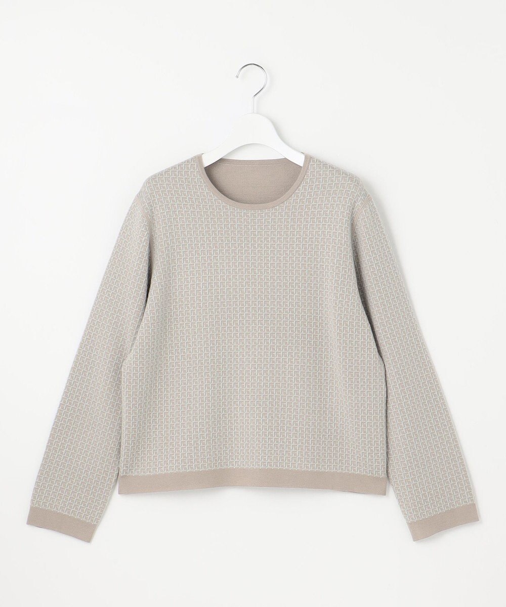 自由区 L 【WEB限定カラーあり・洗える】リバーシブルニット セットアップ(プルオーバー×フレアスカート) 