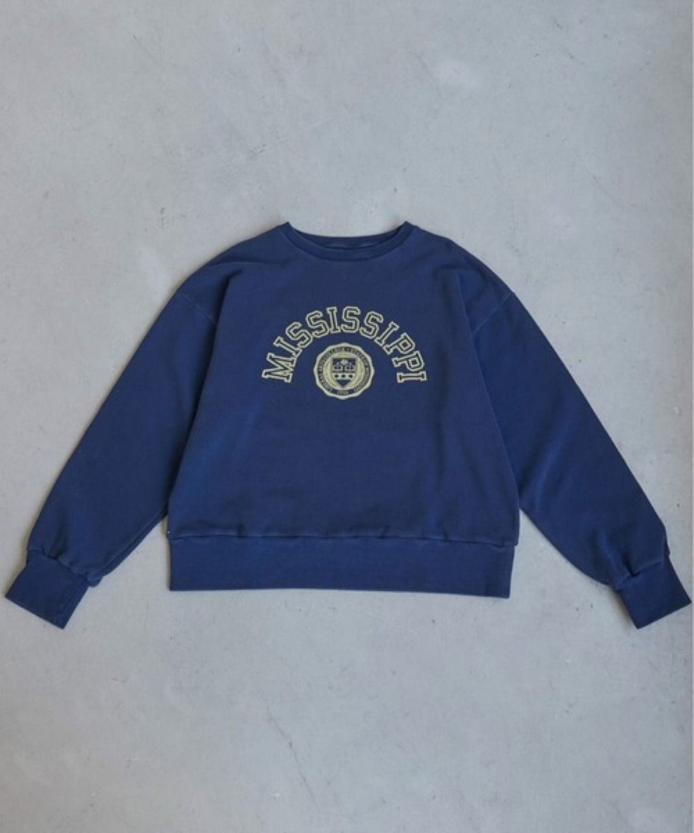 WEGO 【ANGIE VINTAGE】ピグメントカレッジロゴショートスウェット 