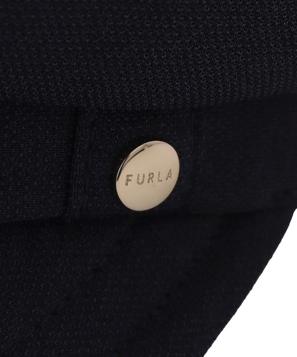 MOONBAT 【日本製/洗える/サイズ調整】フルラ (FURLA) ロゴチャーム付 キャスケット 