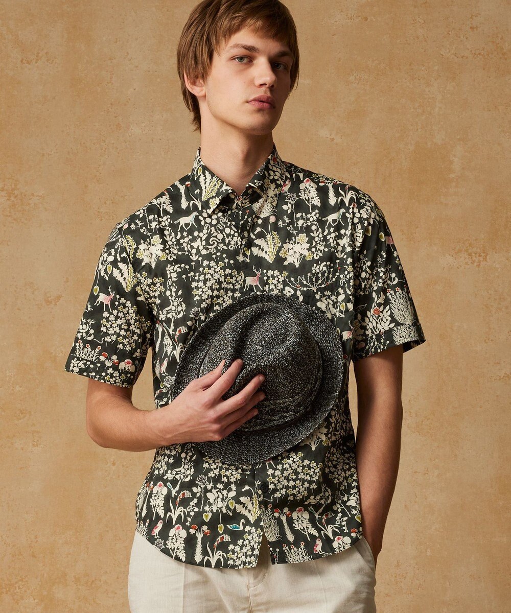 JOSEPH ABBOUD 【新作・英国・リバティ社】リバティタナローンプリント 半袖シャツ 