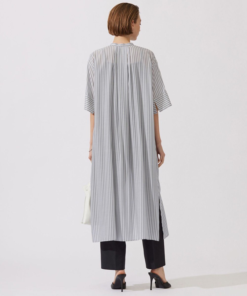 ICB 【接触冷感・洗える】 キュプラローンストライプ ワンピース 