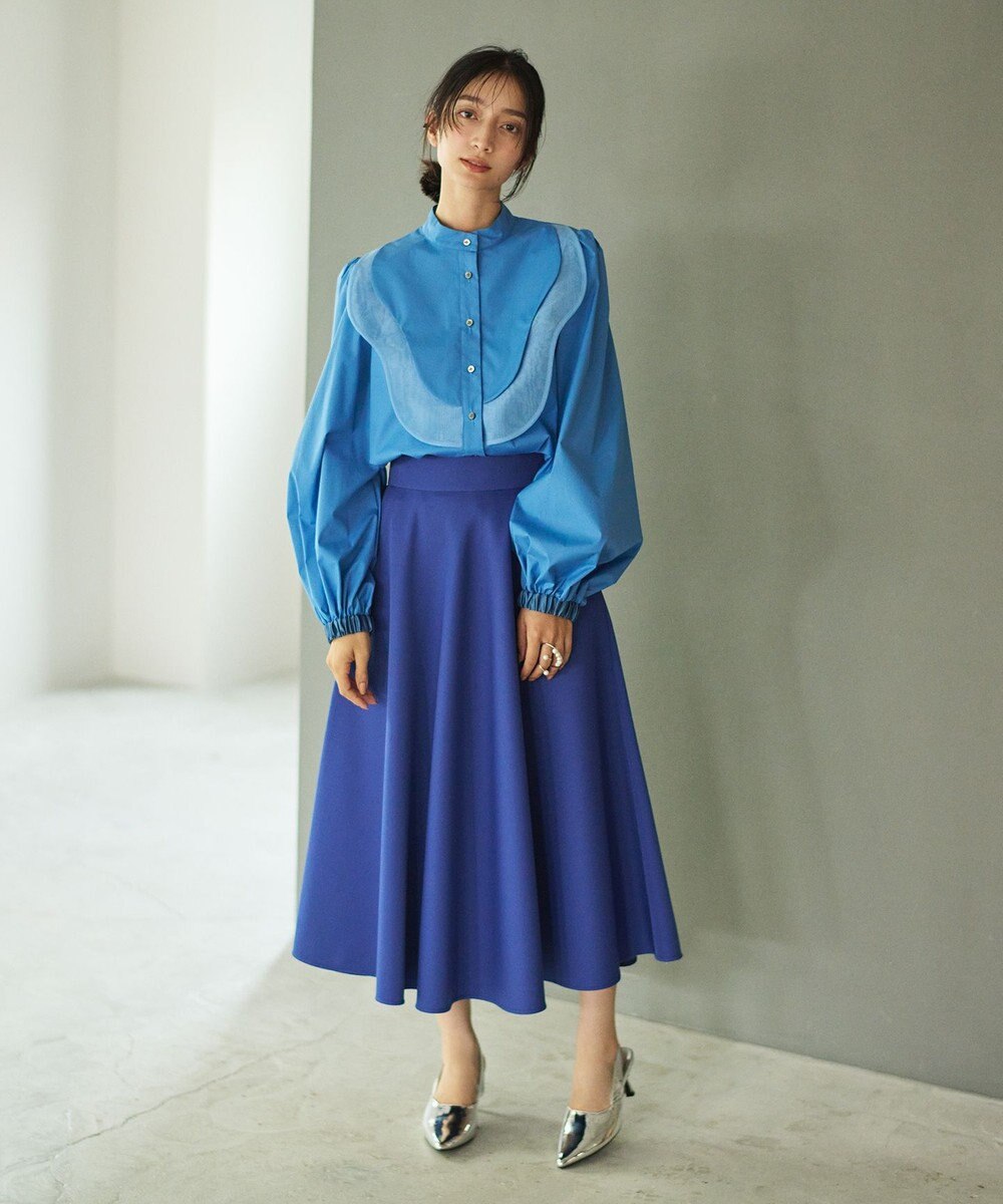 #Newans 【洗濯機可能】ウェイビービブデザインブラウス 