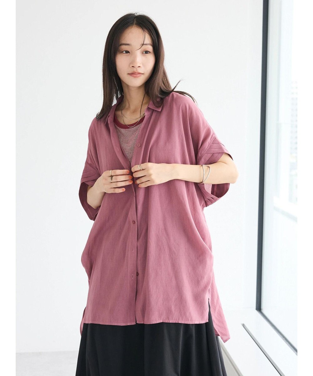 CRAFT STANDARD BOUTIQUE ヴィンテージボイルミルフィーユ襟付きシャツチュニック 