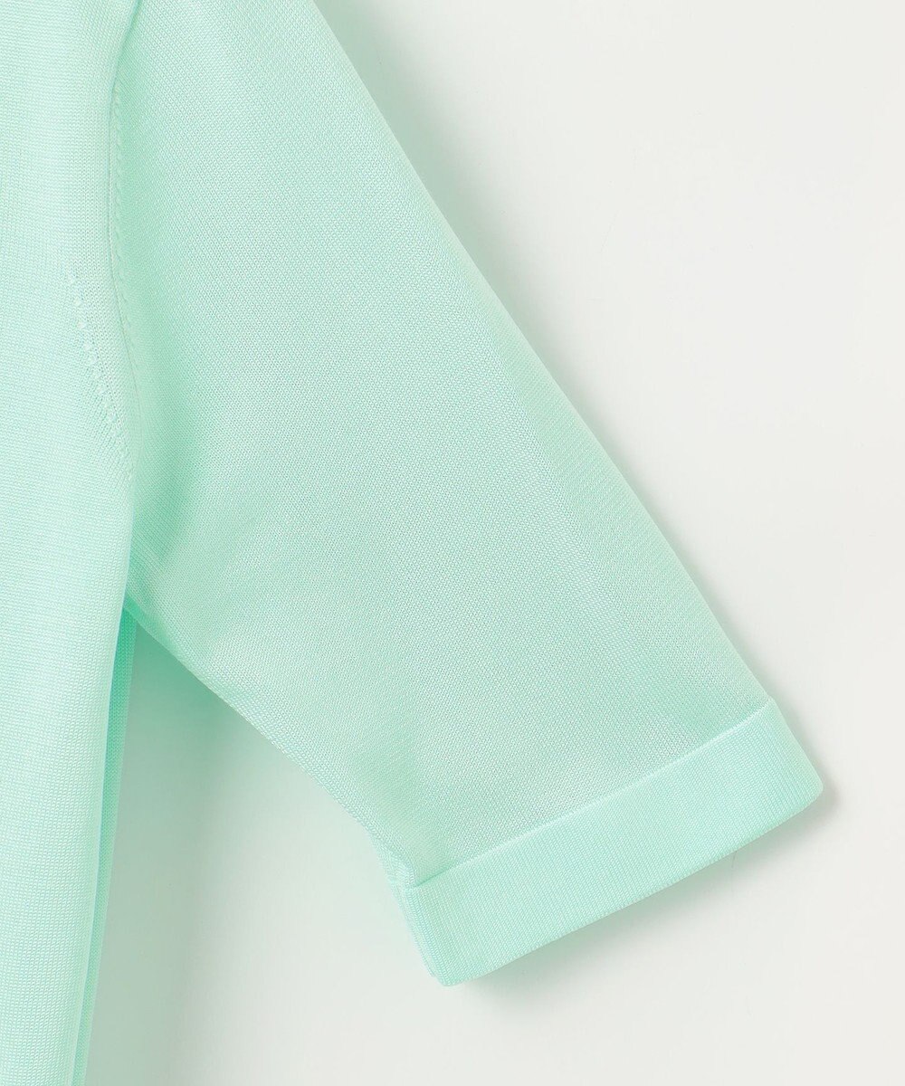 自由区 【アンサンブル対応・洗える】シャインハイゲージ5分袖 ニット 