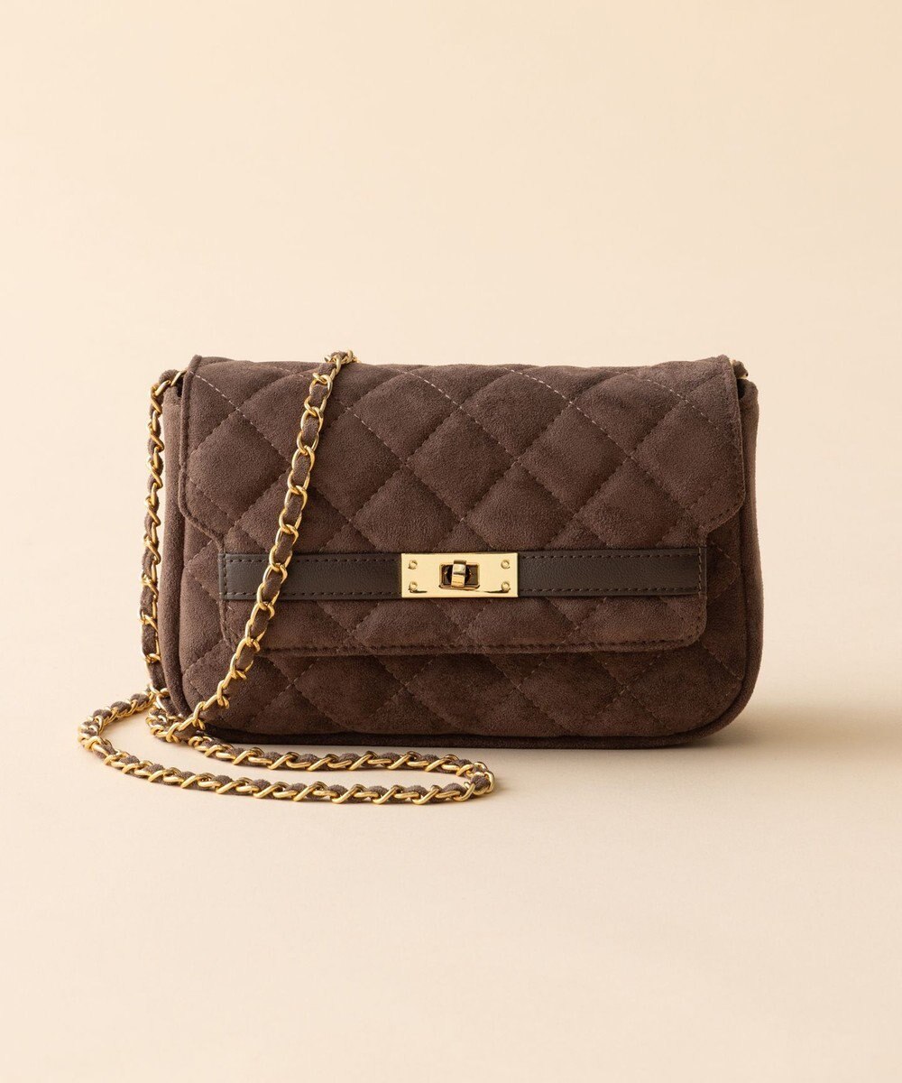 23区 スエード キルティング ショルダーバッグ 