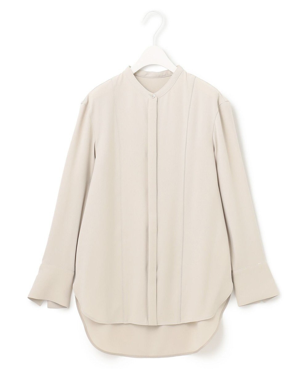 ICB 【WEB限定カラーあり・洗える】 ライトダブルクロス バンドカラーシャツ 