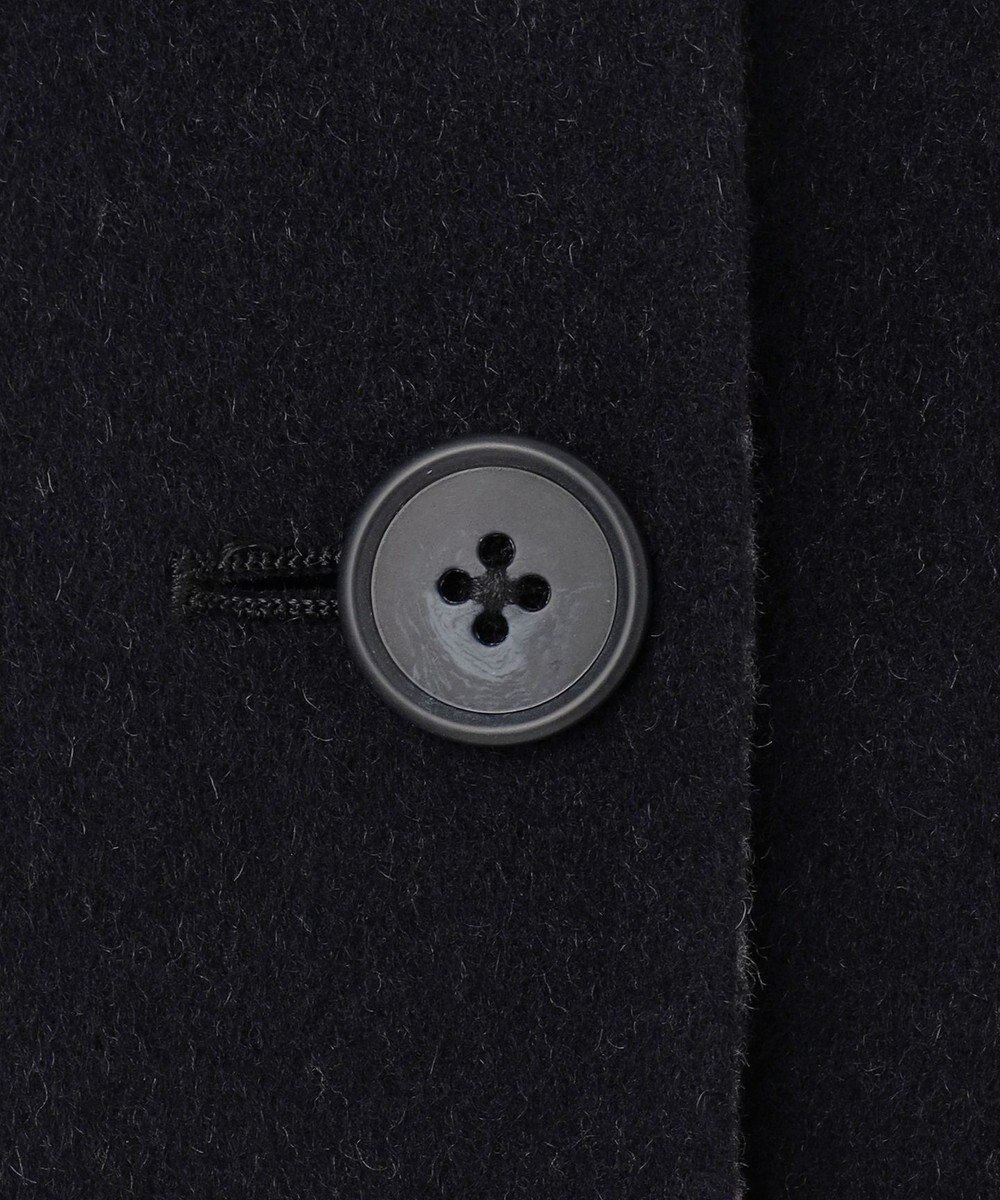 J.PRESS LADIES 【リバーシブル】ウールナイロンリバーチェック スタンドカラー コート 