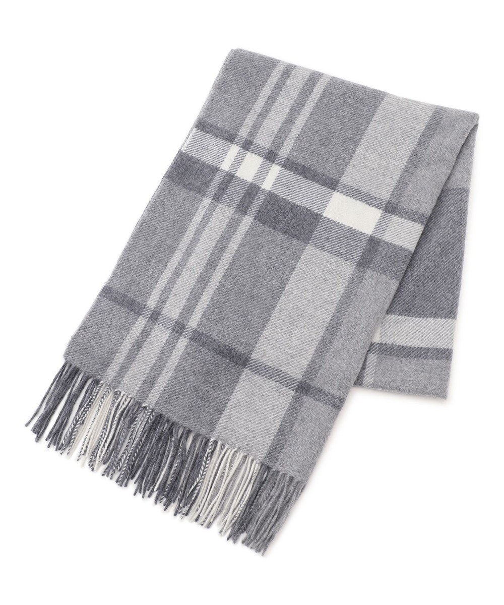 23区 カシミヤ チェック ストール 