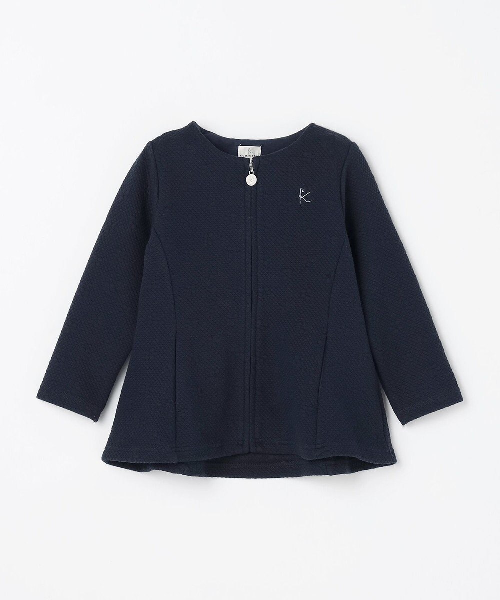 組曲 KIDS 【90-100㎝】フラワーキルト パーカー 