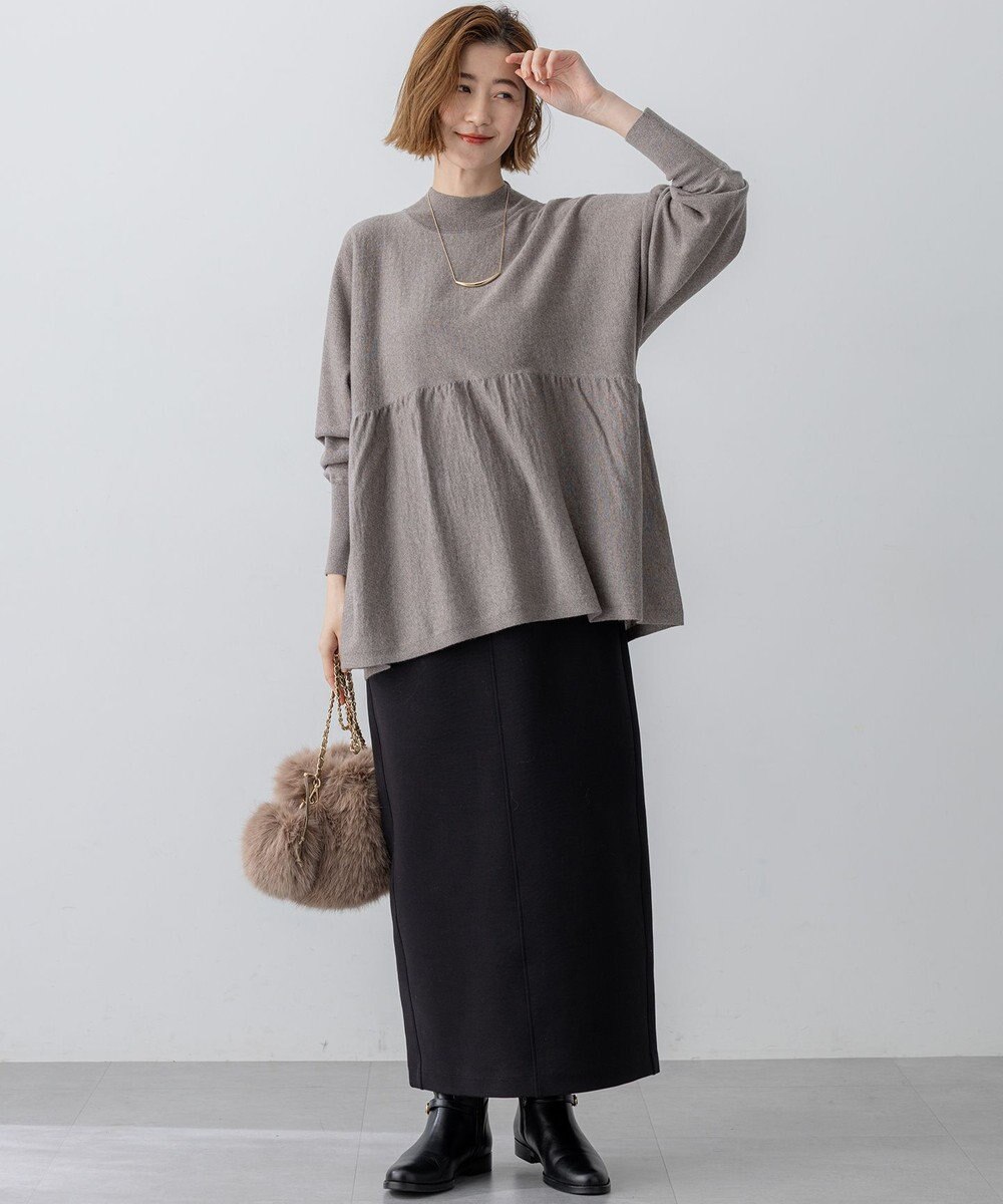 23区 S 【洗える】コットンエアーダンボール Iライン スカート 