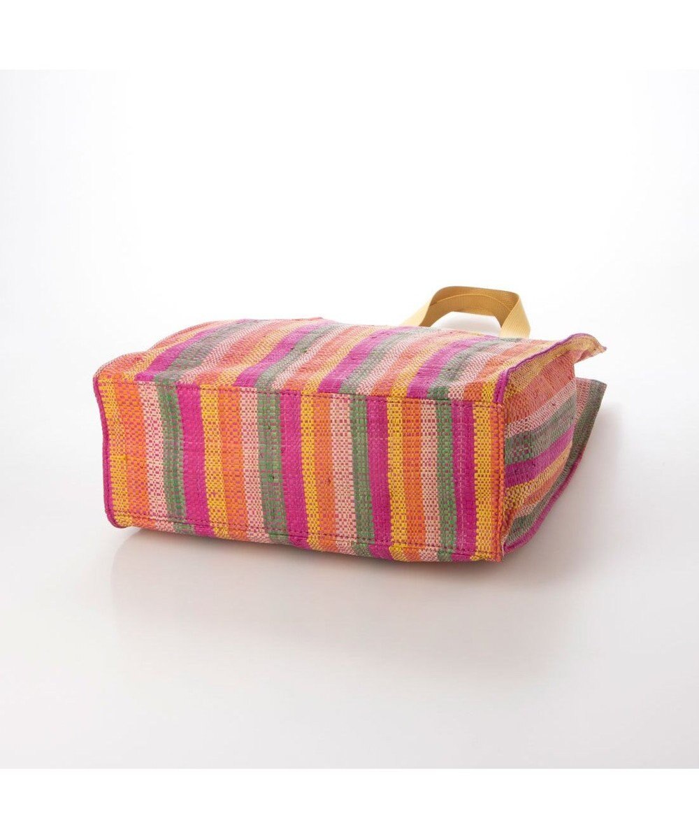 UNBILLION kakatoo ラフィアストライプカラーハンドルトート 