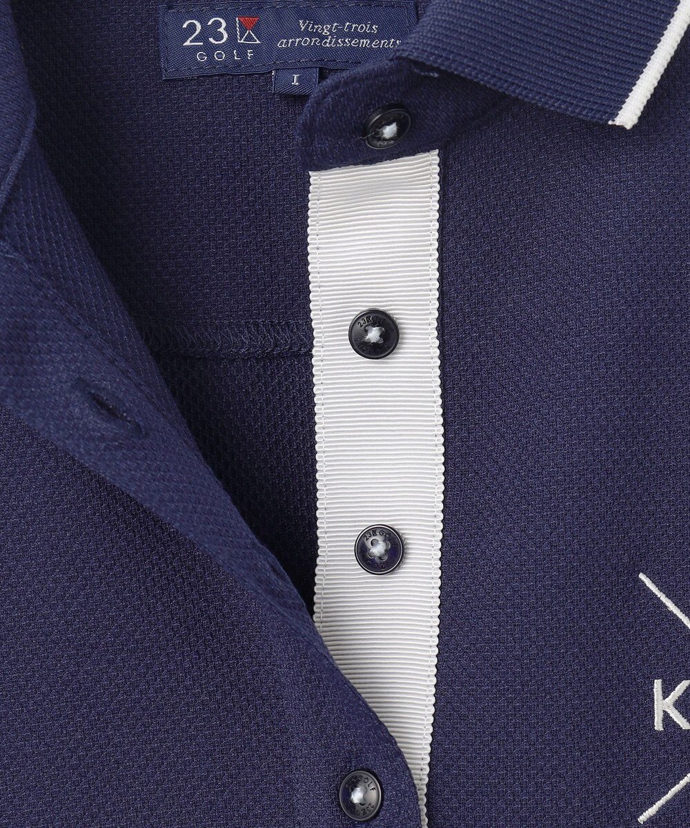 23区GOLF 【WOMEN】【UVカット】ハニカムカノコ長袖ポロシャツ 