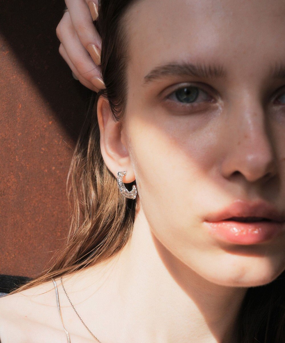 YECCA VECCA メッシュフープピアス 