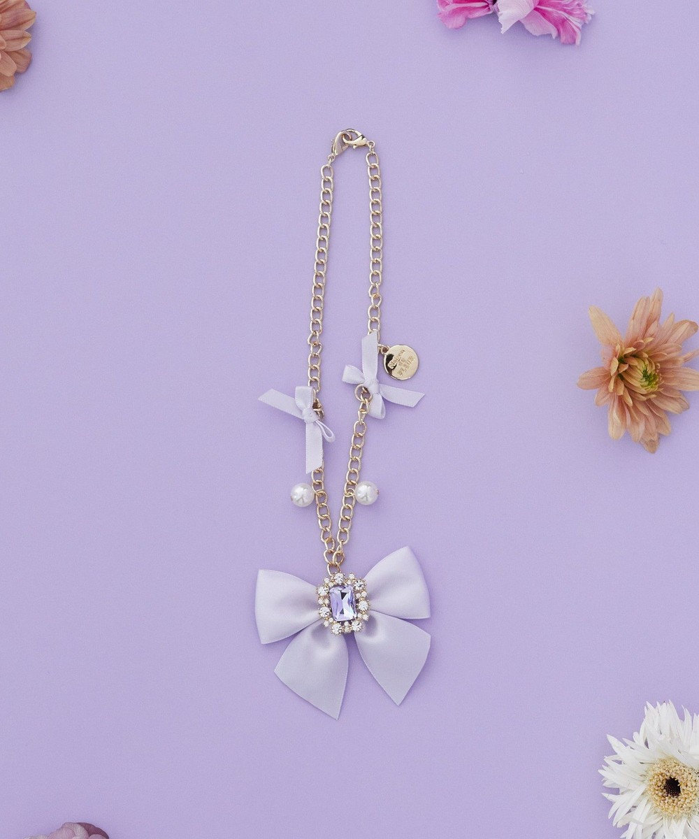 Maison de FLEUR ビジューリボンパールバッグチャーム 