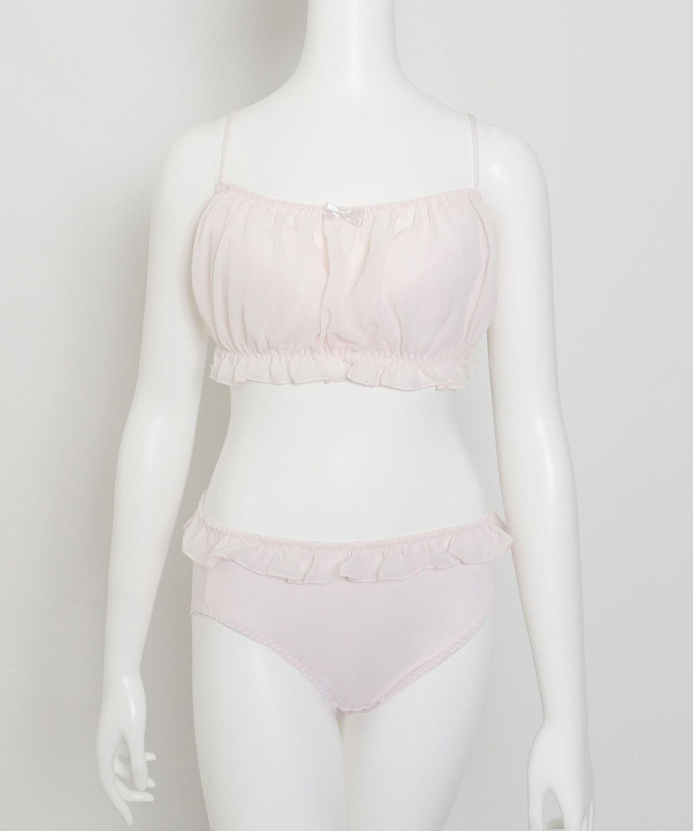 WEGO 【ブラトップ＆ショーツセット】Liliane　Ciel　シフォンフリル 