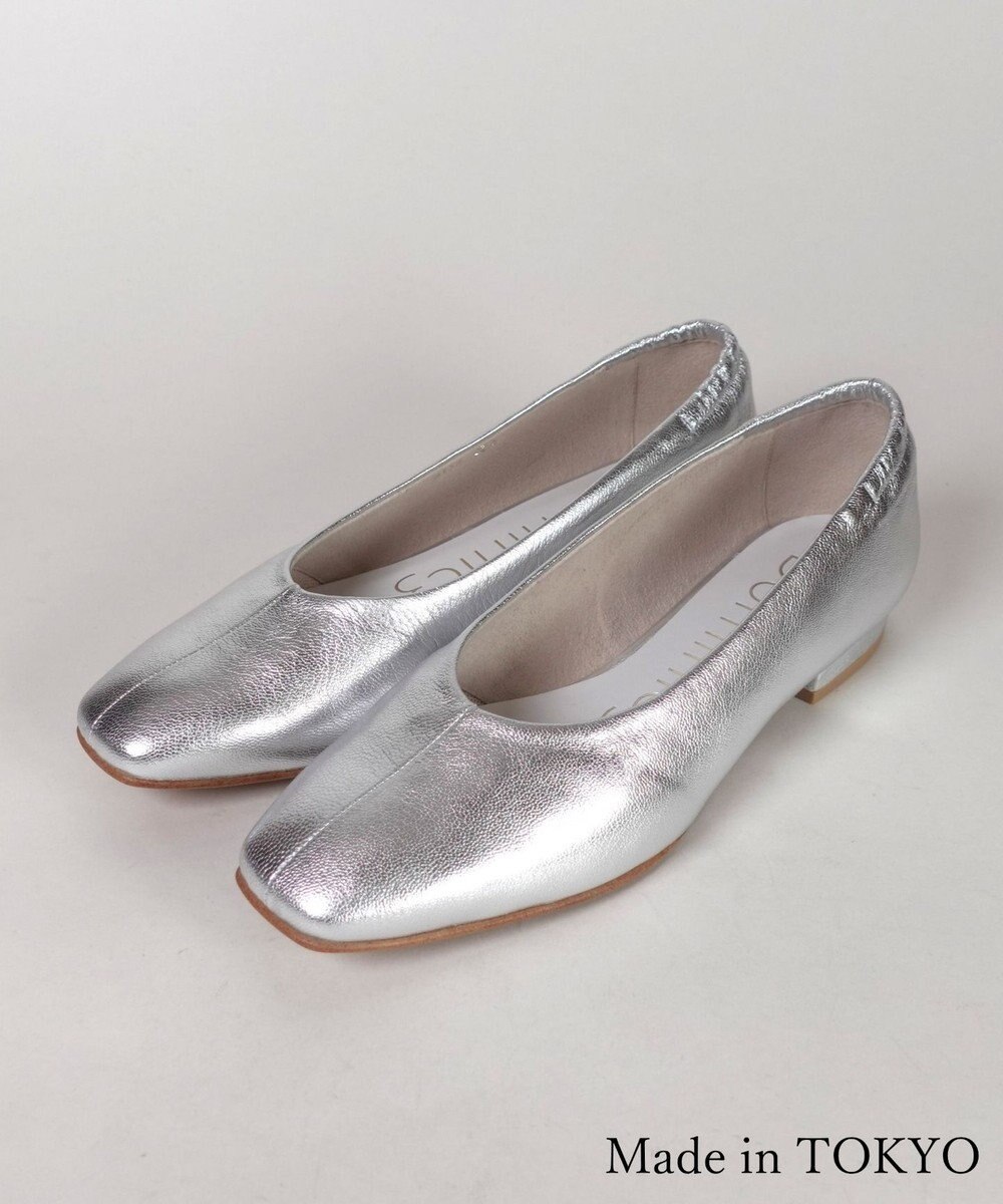 Dominic3 シープレザー バックゴムソフトパンプス 